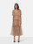Self-Portrait Nude Dot Mesh Midi Dress