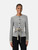Balenciaga Grey Herringbone Front Tie Jacket
