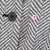 Balenciaga Grey Herringbone Front Tie Jacket