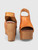 Céline Brown Leather Wedge Sandals
