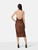 Lanvin Brown Silk Halterneck Dress