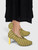 Céline Yellow & Black Striped Knit Pumps