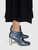Céline Navy Snakeskin Square Toe Boots