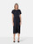 Marni Navy Ruched Detail Midi Dress