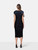 Marni Navy Ruched Detail Midi Dress