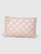 Valentino Garavani Taupe Leather Quilted Rockstud Clutch