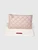 Valentino Garavani Taupe Leather Quilted Rockstud Clutch