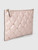 Valentino Garavani Taupe Leather Quilted Rockstud Clutch