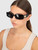 Dolce & Gabbana Black Rectangle Sunglasses