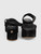 Chanel 2015 Black Suede CC Wedge Sandals