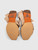 Santoni Beige Leather Tie Strap Sandals