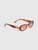 Miu Miu Striped Tobacco Oval Sunglasses