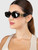 Miu Miu Black Frame Oval Sunglasses