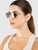 Miu Miu Gold Frame Green Lenses Sunglasses