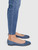 Manolo Blahnik Navy Denim Ballet Flats
