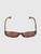 Miu Miu Striped Tobacco Irregular Sunglasses
