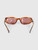 Miu Miu Striped Tobacco Irregular Sunglasses