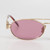 Miu Miu Gold Frame Pink Oval Sunglasses