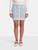Cara Cara Blue & White Wool Houndstooth Bodie Skirt