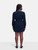 Reformation Navy Long Sleeve Belted Dress