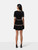 Maje Black Tweed Trim Knee Length Dress