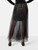 Elie Saab Black Mesh Studded Maxi Skirt