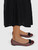 Chanel Burgundy Leather CC Bow Ballet Flats