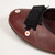 Chanel Burgundy Leather CC Bow Ballet Flats