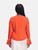 Roksanda Orange Silk Ruffle Cuff Blouse