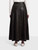 Mint Velvet Dark Brown Leather Maxi Skirt
