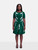 Oscar de la Renta Green Knee Length Floral Dress