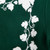 Oscar de la Renta Green Knee Length Floral Dress
