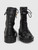 Tory Burch Black Leather Combat Boots