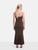 Norma Kamali Chocolate Brown Underwire Fishtail Gown