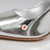 Prada Silver Leather Metallic Heels
