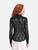 Diane Von Furstenberg Black Lace Sheer Shirt