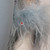 Nadine Merabi Blue Embellished Feather Cuff Jumpsuit
