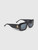 Linda Farrow Black Rectangle Marfa Sunglasses