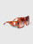 Linda Farrow Orange Oversized Sierra Sunglasses