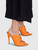 Saint Laurent Orange Emilie 110 Satin Crepe Mules