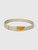 Burberry Grey Leather Logo Engraved Belt