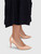 Christian Louboutin Beige Patent Mid Heel Pumps