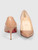 Christian Louboutin Beige Patent Mid Heel Pumps