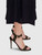 Jimmy Choo Black & Gold Glitter Suede Sandals