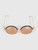 Linda Farrow Brown Gold Plated Round Mirror Sunglasses