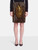 Oscar de la Renta Brown Wool Sequinned Mini Skirt