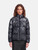 Supreme Black Abstract Oversized Puffer Coat