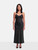 Oséree Black Sheer Maxi Dress