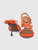 Mach & Mach Orange Patent Camille Crystal Sandals