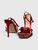 Gianvito Rossi Red Metallic Patent Jaipur Jewel Sandals